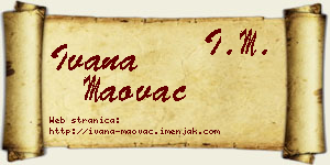 Ivana Maovac vizit kartica